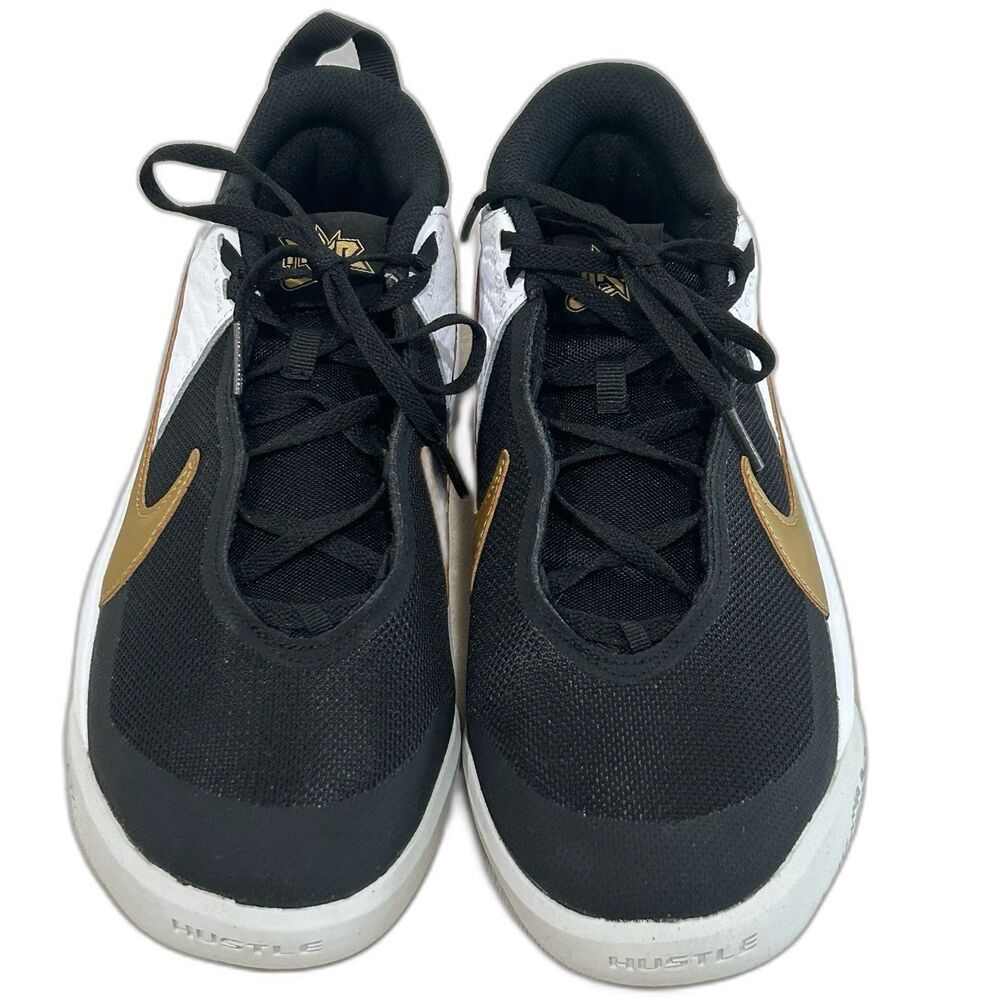 Nike Sneakers Youth Size 7 Black Gold White HustleDX SU-21 LNWOT